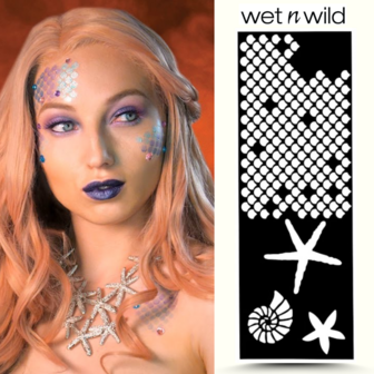 Wet n Wild Fantasy Makers Face and Body Stencil - 12975 Mystic Mermaid 