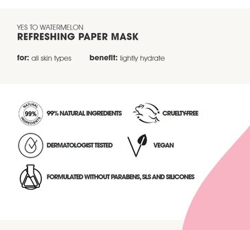 Yes To Watermelon - Refreshing Paper Mask