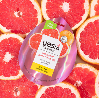 Yes To Grapefruit - Iridescent Peel-Off Mask - VEGAN - Doffe en Oneffen huid - Gezichtsverzorging - Gezichtsmasker - 1 Single Use Face Mask - 10 ml