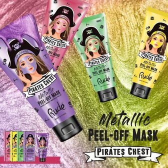 Rude Cosmetics Pirates Chest Peel-Off Mask - Gezichtsmasker - Aloe - Calming - 60 ml