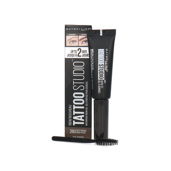 Maybelline Tattoo Studio Waterproof Brow Gel - 260 Deep Brown - Wenkbrauwgel - Wenkbrauwmascara - Waterproof - 6.8 ml