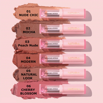 Moira - Signature Lipstick - 03 - Peach Nude - VEGAN - Lippenstift - 3,2 g