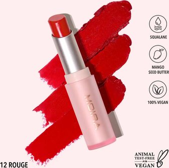 Moira - Signature Lipstick - 12 - Rouge - VEGAN - Lippenstift - 3,2 g