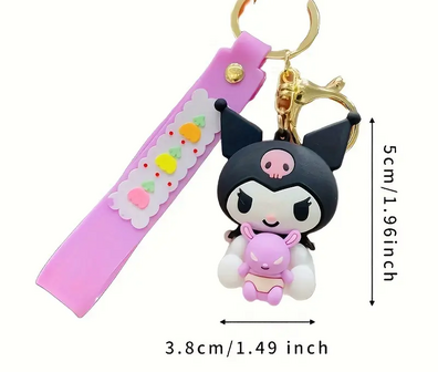 Sanrio - Kuromi - met Doll Friend - Tashanger - Autosleutelhanger