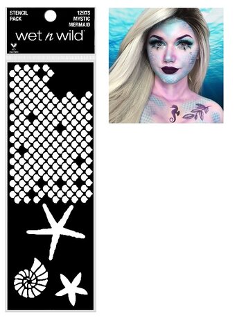 Wet n Wild Fantasy Makers Face and Body Stencil - 12975 Mystic Mermaid 