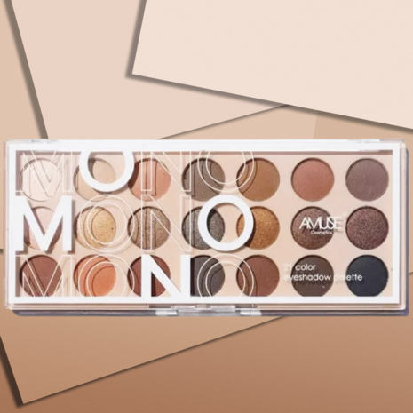 Amuse Mono Eyeshadow Palette - 21 Neutrale Tinten