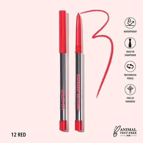 Moira - Statement Gel Liner - 12 - Red - Lipliner - 0,25 g