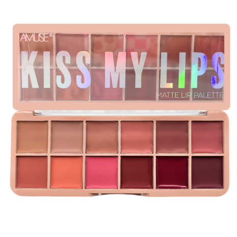 Amuse - Kiss My Lips - Matte - Lip Palette - Lipstick Palette - Lippenstift - 12 kleuren - 11 g