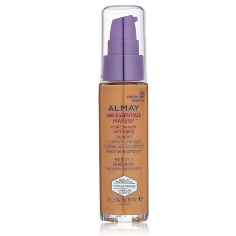 Almay - Age Essentials Makeup - Anti-Aging - Hypoallergenic - 180 - Medium Deep